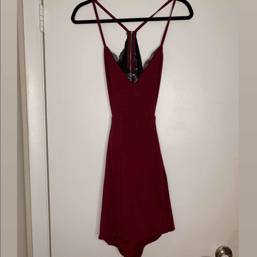 Lace Cut Out Party Dress